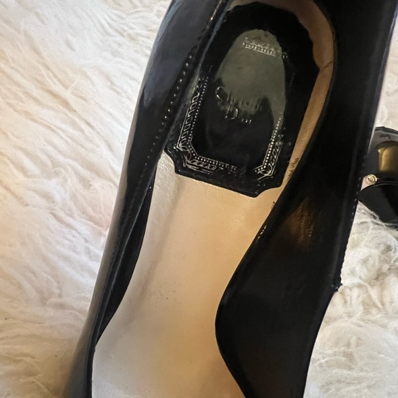 Christian Dior Patent Leather Peep Toe Heels - 6.5 - Picture 10 of 12